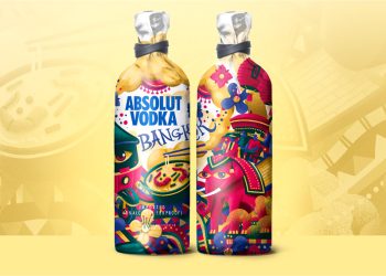 Create a beautiful paper wrap design for Absolut Vodka Competition