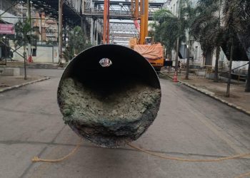 Detection of level of muck deposition in Coke Oven Gas and dust collection pipelines