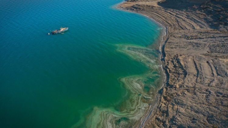 Pre-treating Dead Sea water before entering evaporation ponds