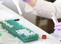 decrease in calcium concentration in a serum-based liquid formulation